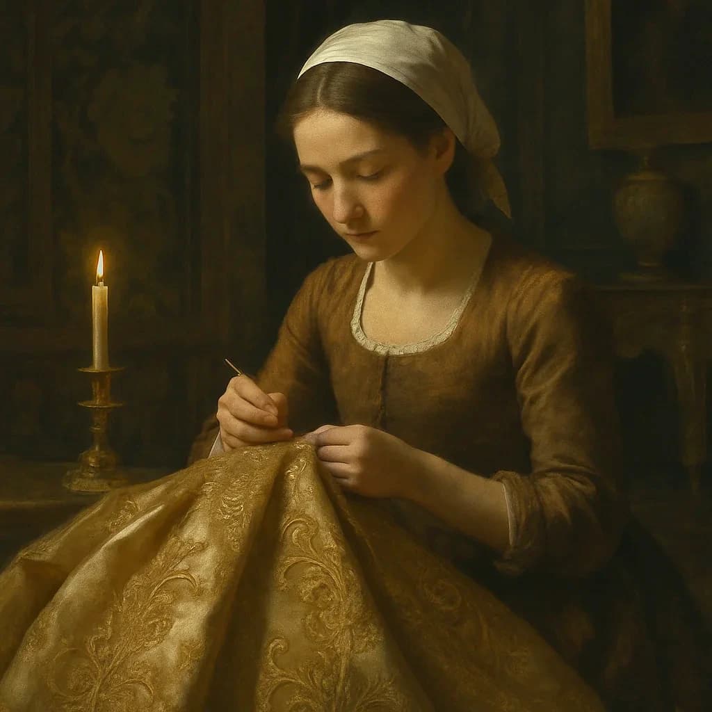 She Stitched Sedition Into Royal Gowns for Forty Years