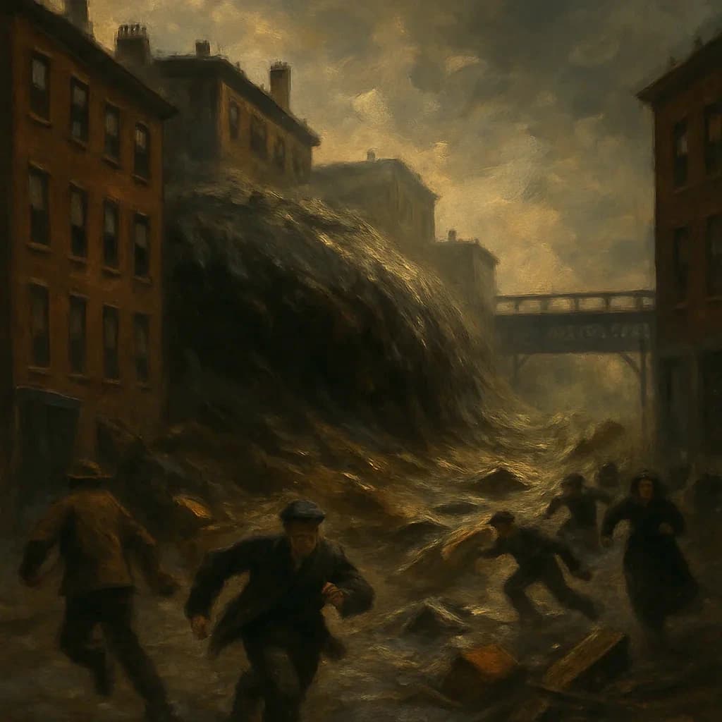 A 25-Foot Wave of Molasses Drowns Boston's North End