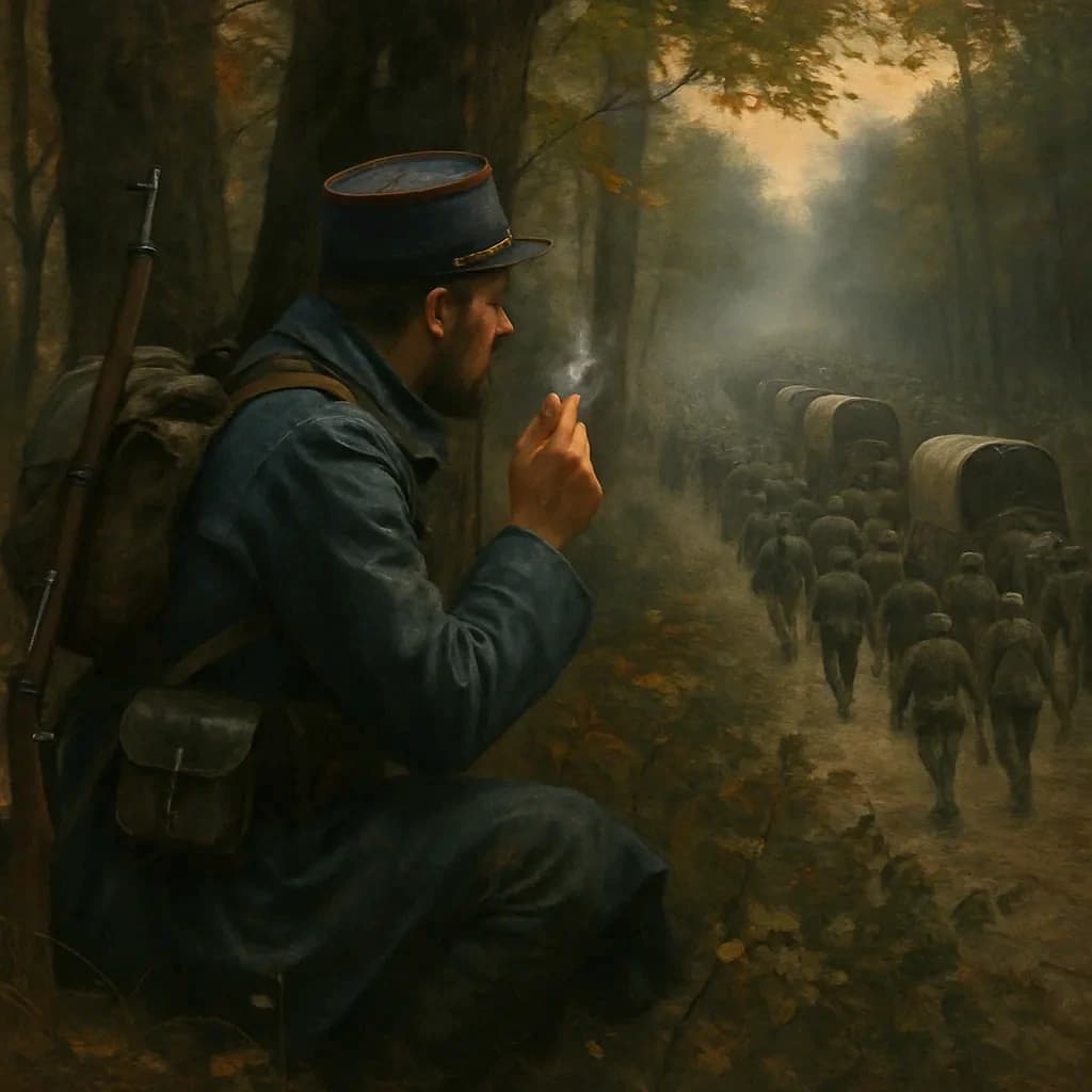 A Soldier's Smoke Break, Twenty Miles From Paris