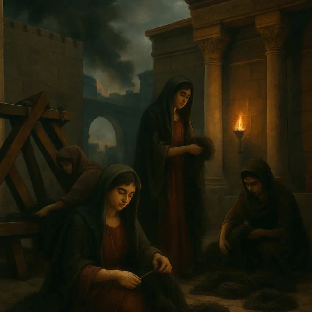 Carthage's Women Cut Off Their Hair for Bowstrings